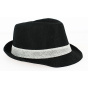 Black Linen California Trilby Hat - Traclet