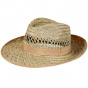Beige Straw Fedora Hat - Presley