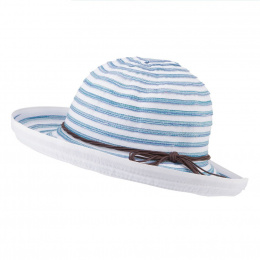 White & Blue Breton Hat - Emthunzini Hats