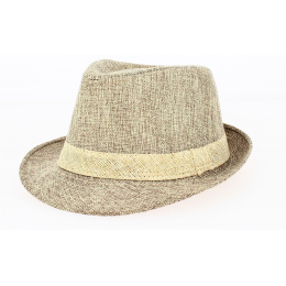 Tobacco Linen California Trilby Hat - Traclet