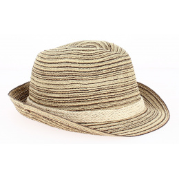 Chocolate Cotton Foggia Trilby Hat - Traclet