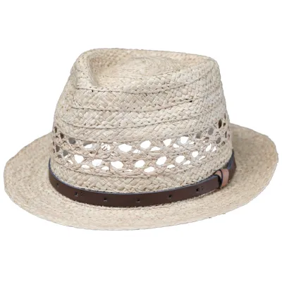Natural Straw Varese Fedora Hat - Traclet Reference: 9405 | Traclet Hat Shop