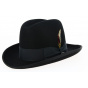 Homburg Hats Wool Felt Black- Traclet