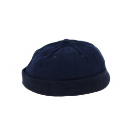 Navy Cotton Miki Beanie
