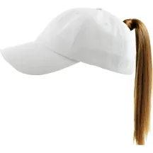 Women's White Ponytail Baseball Cap - Traclet Reference: 9427 | Traclet Hat Shop