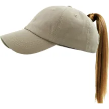 Casquette Baseball Femme Ponytail Beige- Traclet Reference : 9429 | Chapellerie Traclet