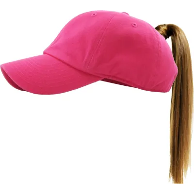 Women's Pink Ponytail Baseball Cap - Traclet Reference: 9430 | Traclet Hat Shop