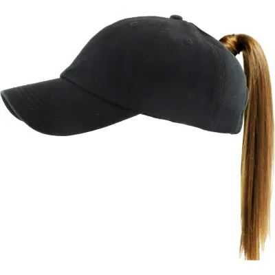 Casquette Baseball Femme Ponytail Noire- Traclet Reference : 9431 | Chapellerie Traclet