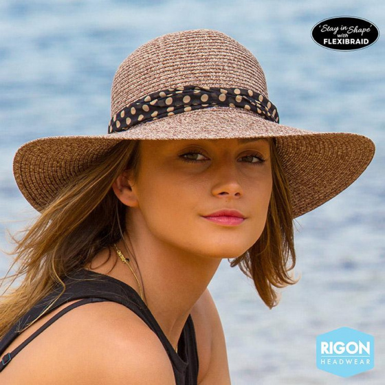 Capeline Monroe Poppy Monochrome Fibres Naturelles Marron- House of Ord - Rigon Headwear