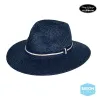 Chapeau Fedora Libby Fibres Naturelles Bleu - Rigon Headwear Reference : 9445 | Chapellerie Traclet