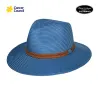 Chapeau Fedora Dallas Mannish Fibres Naturelles Bleu- Rigon Headwear Reference : 9449 | Chapellerie Traclet