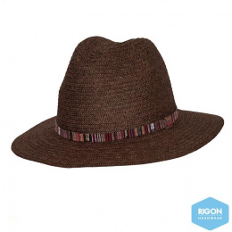 Fedora Arizona Natural Fiber Chocolate Hat- Rigon Headwear