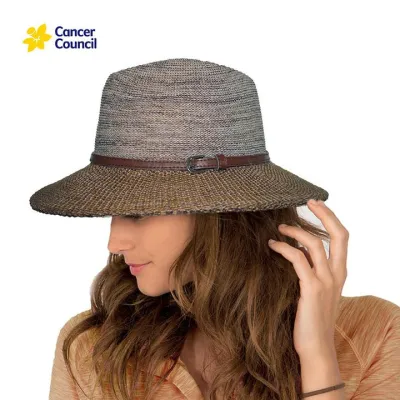Chapeau Fedora Tara Mannish Fibres Naturelles Marron- Rigon Headwear Reference : 9462 | Chapellerie Traclet