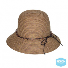 Peta Natural Fibers Cloche Hat Caramel - Rigon Headwear