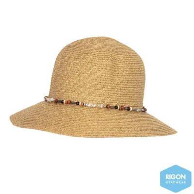 Natural Fibers Indie Cloche Hat Brown - Rigon Headwear Reference: 9466 | Traclet Hat Shop
