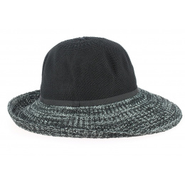 Capeline/ Chapeau Cloche Frida Polyester Gris & Noir- Rigon headwear