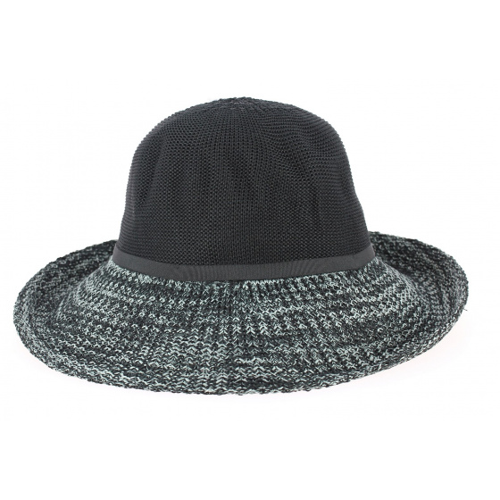 Wide-Brimmed Hat/Cloche Hat Frida Polyester Gray & Black - Rigon headwear