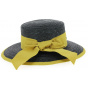 Belleville Wide-Brimmed Hat Black/Mustard Yellow Straw - Fléchet