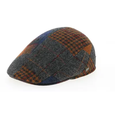 Gray Brighton Bussy Patchwork Cap - Crambes Reference: 9485 | Traclet Hat Shop