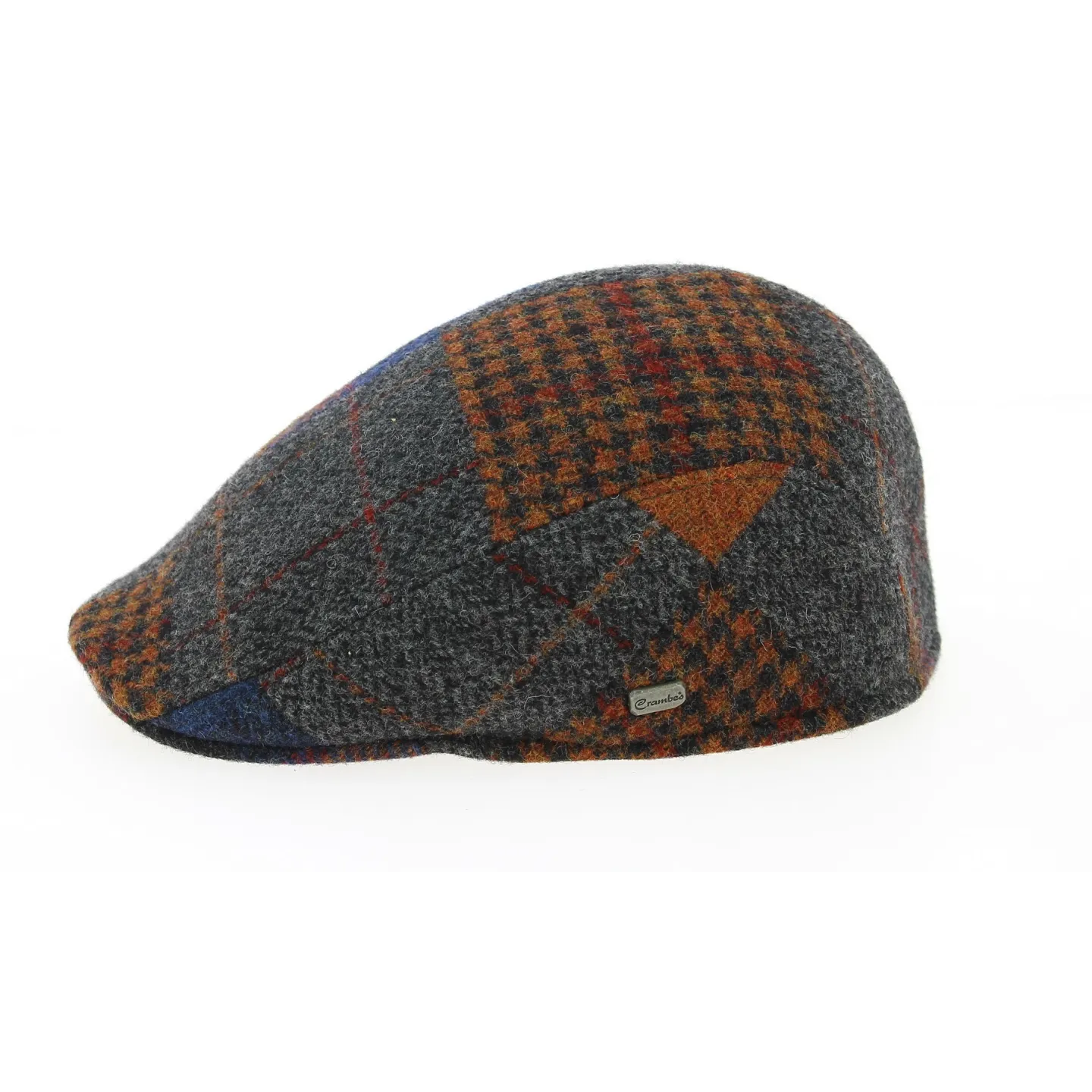 Casquette Brighton Bussy Patchwork Grise- Crambes Reference : 9485 | Chapellerie Traclet