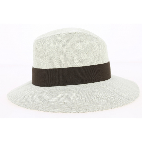 Chapeau Traveller Manille Larges Bords Lin Naturel - Fléchet