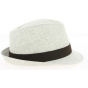 Natural Linen Jakarta Trilby Hat - Fléchet