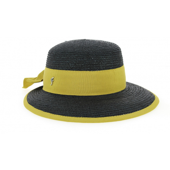 Fléchet Black Straw Beaumont Visor Cap