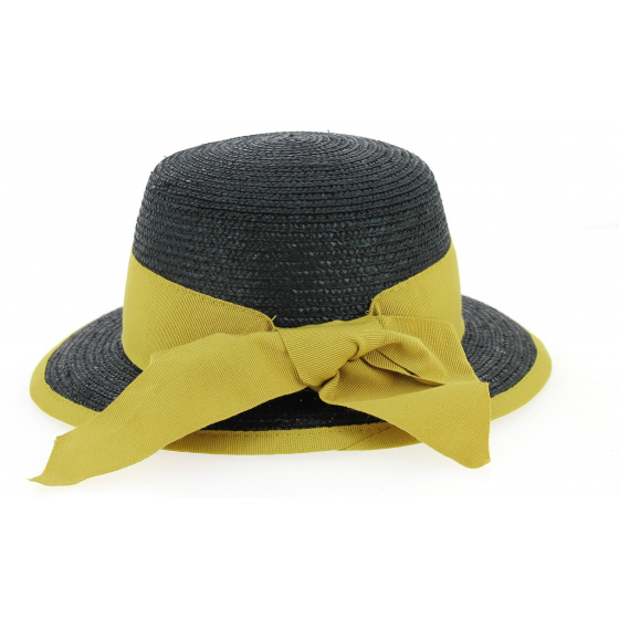 Fléchet Black Straw Beaumont Visor Cap