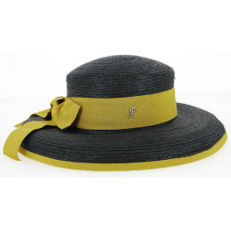 Camopi Black Straw Cap Hat- Fléchet
