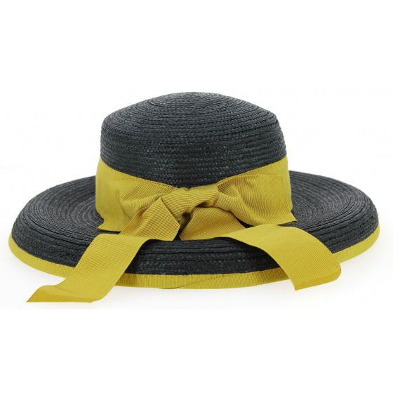 Chapeau Capeline Camopi Paille Noire- Fléchet Chapeau Capeline Camopi Paille Noire- Fléchet