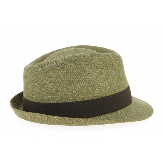 Taupe Linen Jakarta Trilby Hat - Fléchet