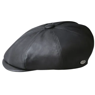 Casquette Gavroche Noclin Cuir Noir- Bailey Reference : 9493 | Chapellerie Traclet