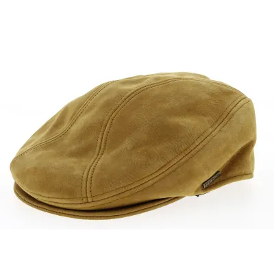 Casquette Tanque Cuir Camel- Stetson Reference : 9494 | Chapellerie Traclet