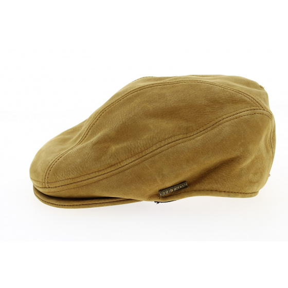 Casquette Cuir Tanque Camel- Stetson 
