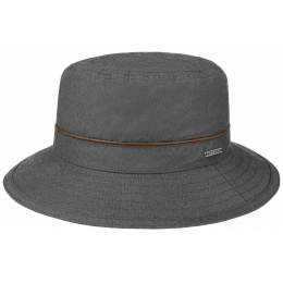 Stetson Anthracite Waxed Cotton Bucket Hat