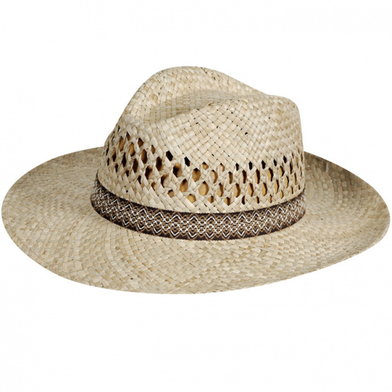 Wide Brim Scafati Straw Fedora Hat - Traclet