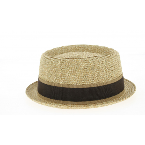Indian Wells Paper PorkPie Hat Beige - Traclet Indian Wells Paper PorkPie Hat Beige - Traclet