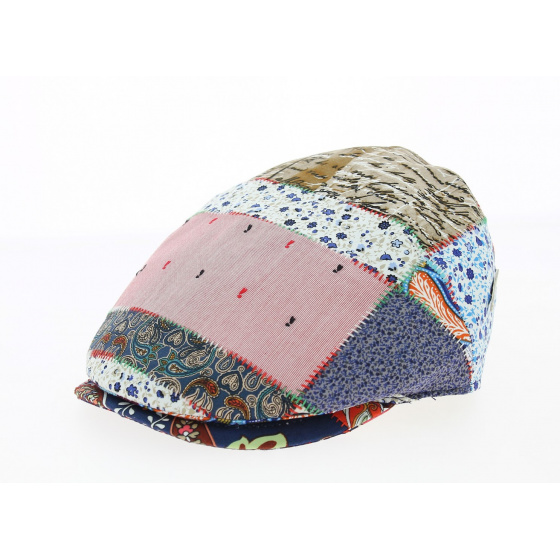 Miranda Linen Patchwork Cap - Traclet Miranda Linen Patchwork Cap - Traclet