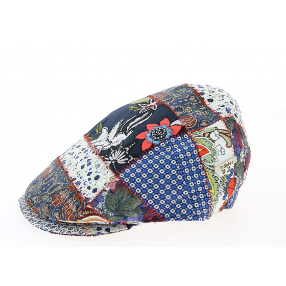 Miranda Linen Patchwork Cap - Traclet Miranda Linen Patchwork Cap - Traclet