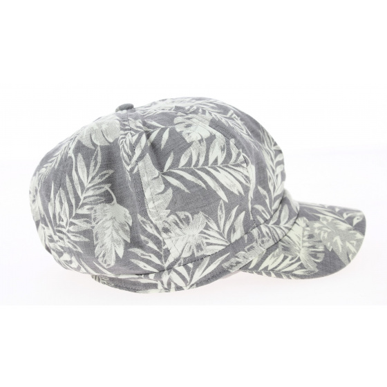 Retro Summer Newsboy Cap Futuna Cotton Gray - Traclet