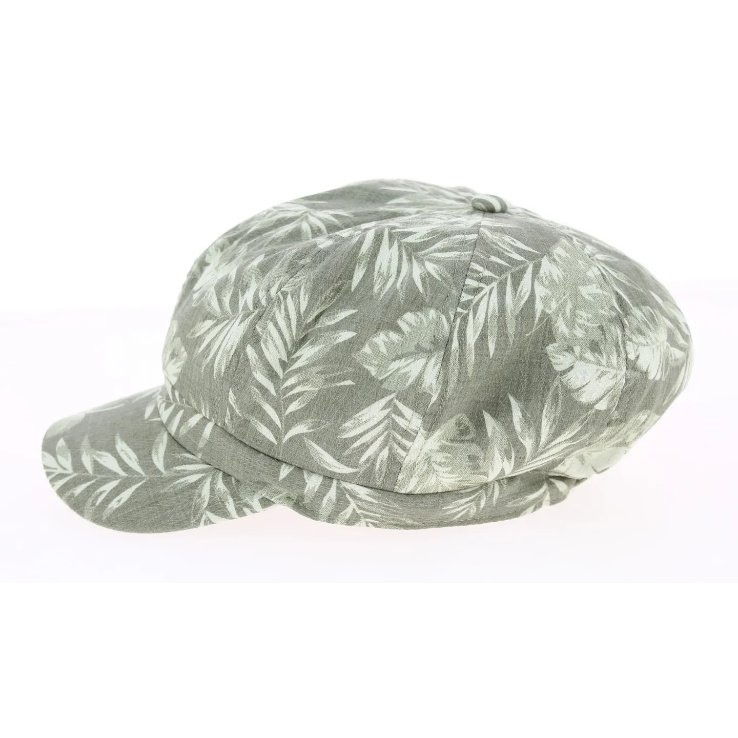 Retro Summer Futuna Cotton Newsboy Cap Olive - Traclet Reference: 9515 | Chapellerie Traclet