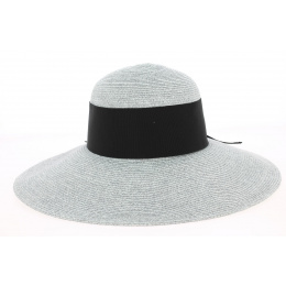 Grey Eremo Paper Straw Wide-Brimmed Hat - Fléchet