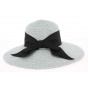 Grey Eremo Paper Straw Wide-Brimmed Hat - Fléchet
