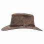 Chapeau Traveller Crusher Bomber Cuir Marron - American Hat Makers