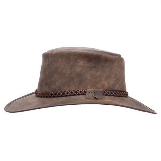 Traveler Hat Crusher Bomber Leather Brown - American Hat Makers