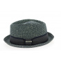 Ambérieux Navy Paper Straw Porkpie Hat - Traclet