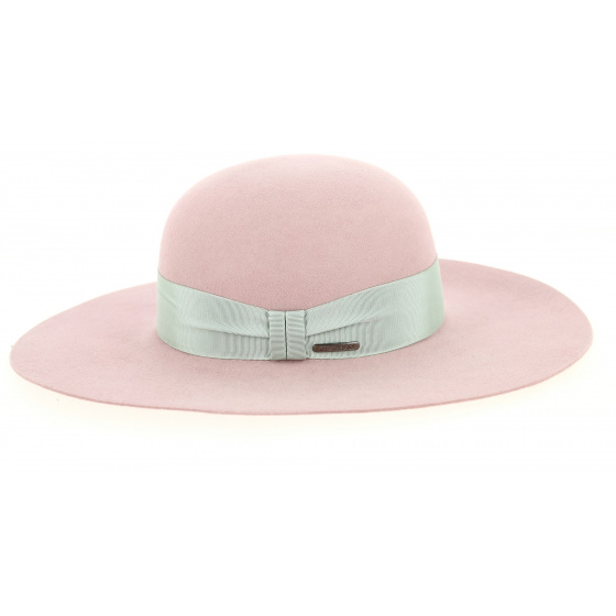 Gaga Pink Fur Felt Wide Brim Hat - Stetson