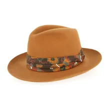 Orange fur felt hat Reference: 1631 | Traclet Hat Shop