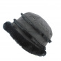 Black Rex Microfiber & Rabbit Fur Beanie - Traclet