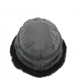 Toque Rex Microfibres & Fourrure Lapin Noire- Traclet